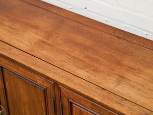 Asian Antique Solid Rosewood Credenza with Brass Hardware