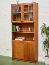 Load image into Gallery viewer, Teak Vintage Shelf with Glass Doors
