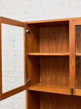 Load image into Gallery viewer, Teak Vintage Shelf with Glass Doors
