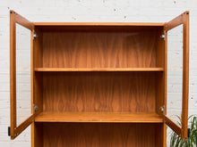 Load image into Gallery viewer, Teak Vintage Shelf with Glass Doors
