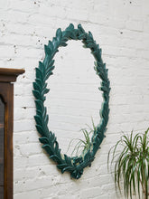 Load image into Gallery viewer, Round Leaf-Wrapped Mirror – Sculptural Green Resin Frame
