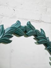 Load image into Gallery viewer, Round Leaf-Wrapped Mirror – Sculptural Green Resin Frame
