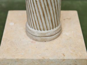 1980s Vintage Plaster Spiral Floor Lamp