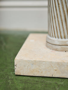 1980s Vintage Plaster Spiral Floor Lamp