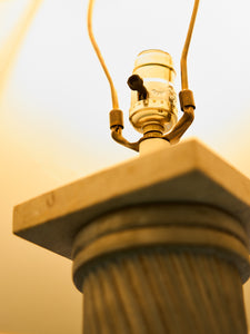 1980s Vintage Plaster Spiral Floor Lamp