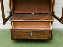 Load image into Gallery viewer, Rustic Glass-Front Display Cabinet with Lower Drawer

