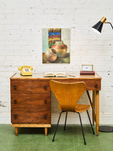 Load image into Gallery viewer, Walnut Vintage Desk 4 Drawers
