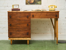 Load image into Gallery viewer, Walnut Vintage Desk 4 Drawers
