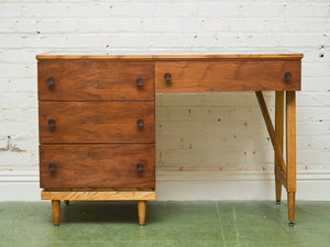 Walnut Vintage Desk 4 Drawers