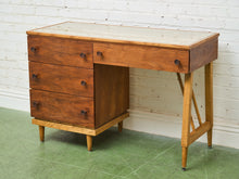 Load image into Gallery viewer, Walnut Vintage Desk 4 Drawers
