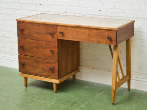 Walnut Vintage Desk 4 Drawers