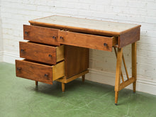 Load image into Gallery viewer, Walnut Vintage Desk 4 Drawers
