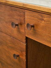 Load image into Gallery viewer, Walnut Vintage Desk 4 Drawers
