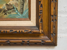 Load image into Gallery viewer, Signed Vintage Coastal Sunset Oil Painting in Ornate Wood Frame By “Richard Thomas”
