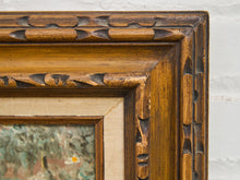 Load image into Gallery viewer, Signed Vintage Coastal Sunset Oil Painting in Ornate Wood Frame By “Richard Thomas”
