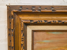 Load image into Gallery viewer, Signed Vintage Coastal Sunset Oil Painting in Ornate Wood Frame By “Richard Thomas”
