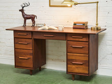 Load image into Gallery viewer, MCM Solid Walnut Desk by ACE-HI Prelude California Design
