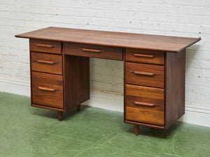 MCM Solid Walnut Desk by ACE-HI Prelude California Design
