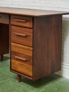 MCM Solid Walnut Desk by ACE-HI Prelude California Design