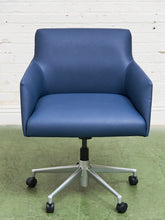 Load image into Gallery viewer, Blue Vintage Office Chair
