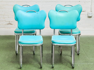 Turquoise Rare Hairpin Leg Sweetheart Diner Chairs