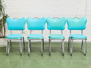Turquoise Rare Hairpin Leg Sweetheart Diner Chairs