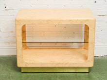 Load image into Gallery viewer, Tessellated Stone and Brass Inlay Etagere Bar by Maitland-Smith
