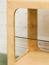 Load image into Gallery viewer, Tessellated Stone and Brass Inlay Etagere Bar by Maitland-Smith

