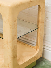 Load image into Gallery viewer, Tessellated Stone and Brass Inlay Etagere Bar by Maitland-Smith
