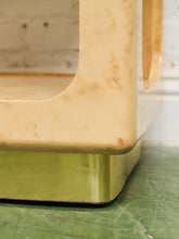 Load image into Gallery viewer, Tessellated Stone and Brass Inlay Etagere Bar by Maitland-Smith
