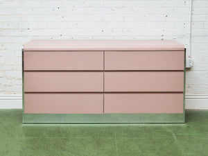 Light Pink 6 Drawer Post Modern Dresser