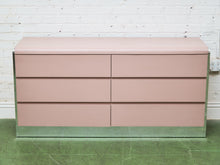 Load image into Gallery viewer, Light Pink 6 Drawer Post Modern Dresser
