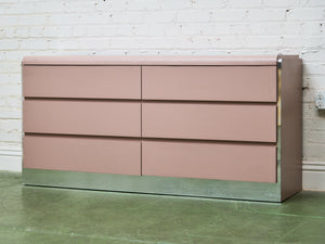 Light Pink 6 Drawer Post Modern Dresser