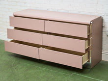 Load image into Gallery viewer, Light Pink 6 Drawer Post Modern Dresser
