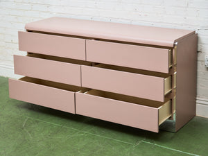 Light Pink 6 Drawer Post Modern Dresser