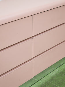 Light Pink 6 Drawer Post Modern Dresser