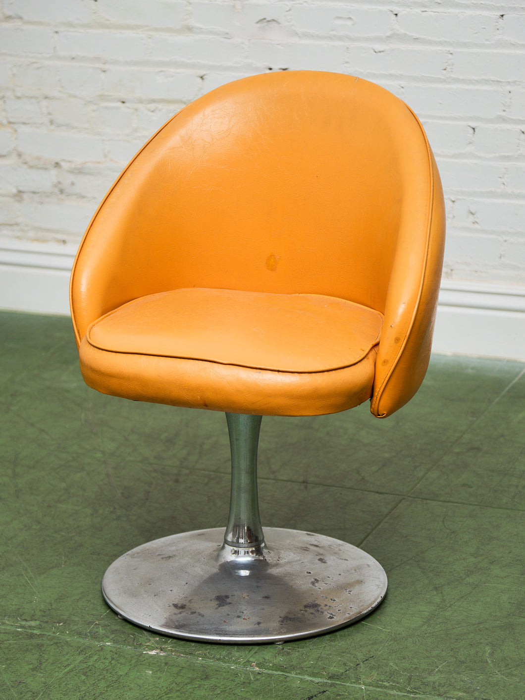 1960’s Vintage Orange Swivel Chair