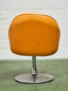 1960’s Vintage Orange Swivel Chair
