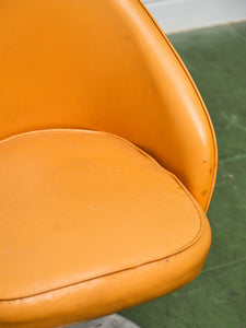 1960’s Vintage Orange Swivel Chair
