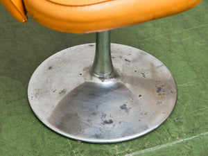 1960’s Vintage Orange Swivel Chair