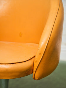 1960’s Vintage Orange Swivel Chair
