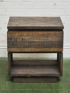 Rustic Recycled Wood Nightstand