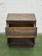 Load image into Gallery viewer, Rustic Recycled Wood Nightstand
