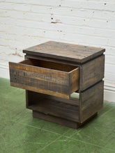 Load image into Gallery viewer, Rustic Recycled Wood Nightstand
