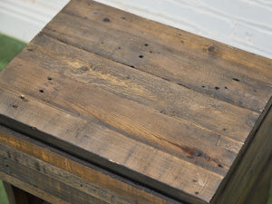 Rustic Recycled Wood Nightstand