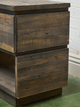 Load image into Gallery viewer, Rustic Recycled Wood Nightstand
