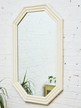 Load image into Gallery viewer, White Geometric Bamboo Mirror
