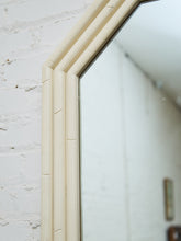 Load image into Gallery viewer, White Geometric Bamboo Mirror
