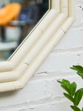 Load image into Gallery viewer, White Geometric Bamboo Mirror
