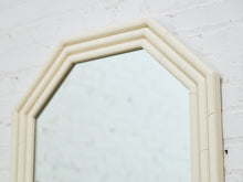 Load image into Gallery viewer, White Geometric Bamboo Mirror

